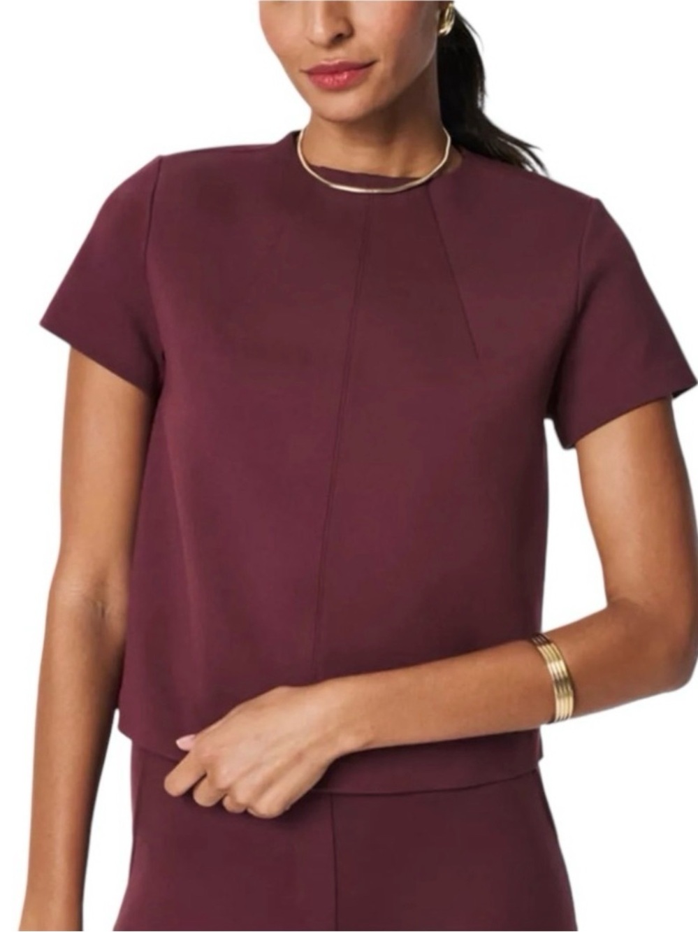 SPANX The Perfect Funnel Top in Chianti Burgundy
